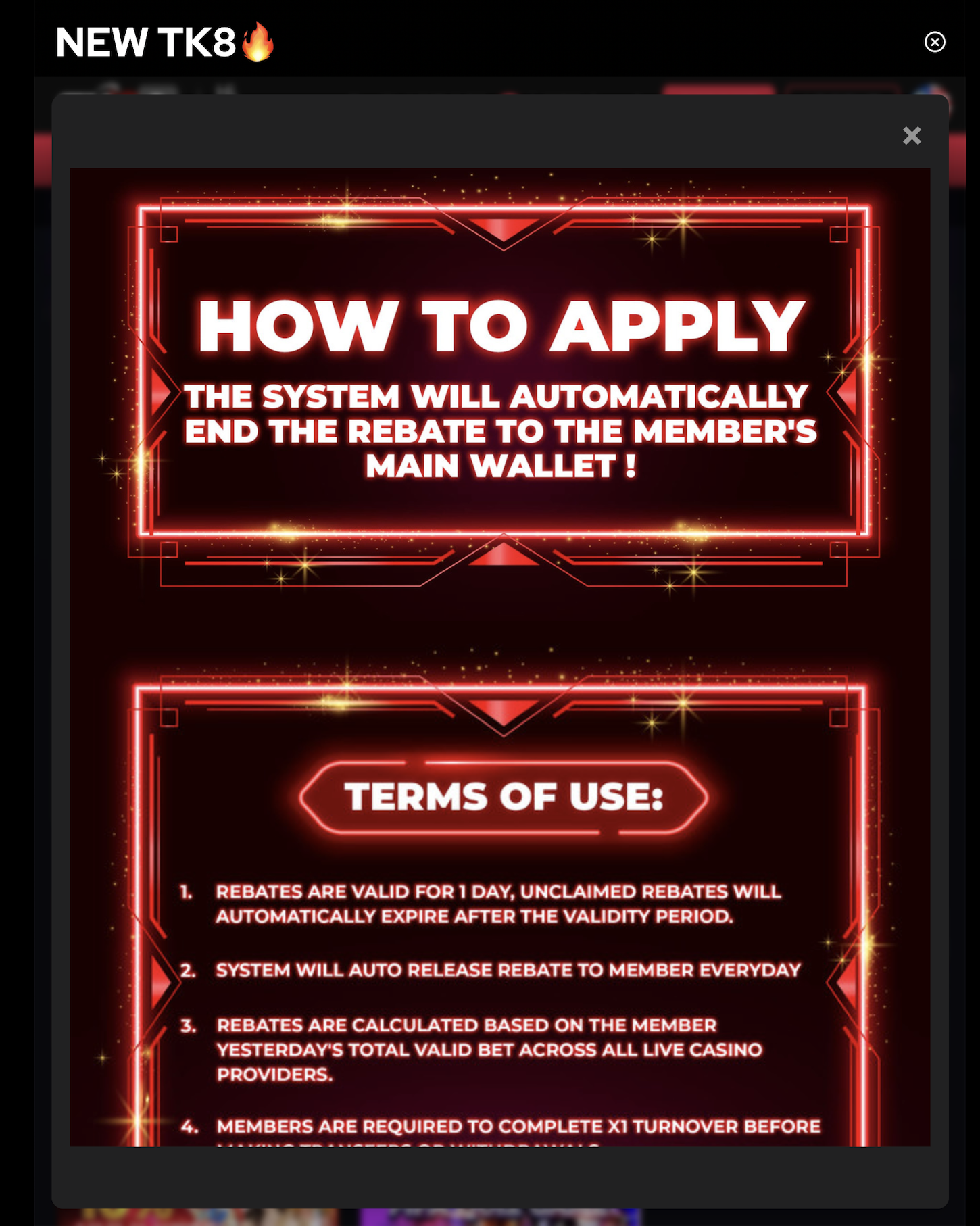 How to Receive the Daily Live Casino Rebate