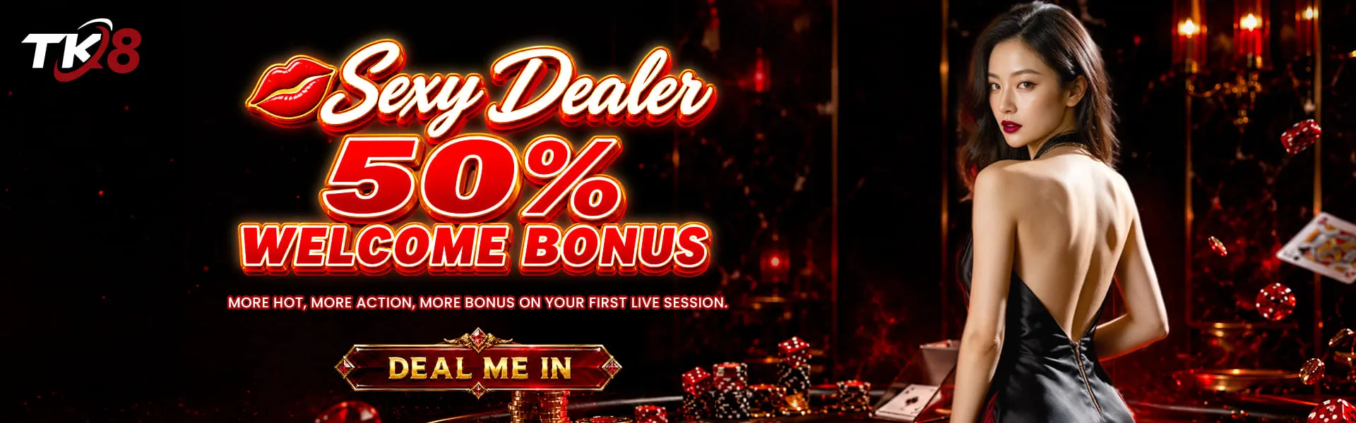 Bonus selamat datang Sexy Dealer 50%